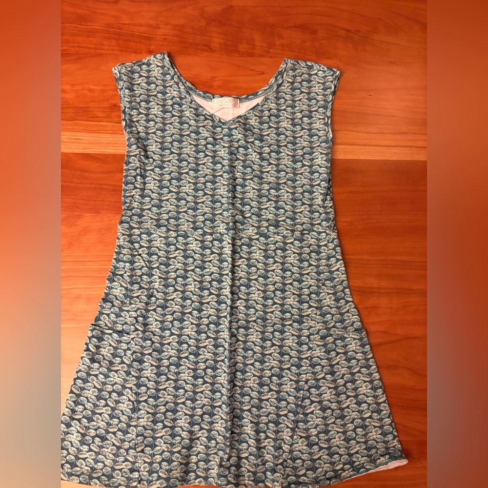 Za Zen Green Leaf Pattern Long Top